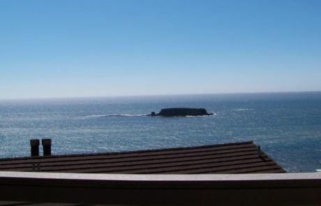 Balcony view of ocean.