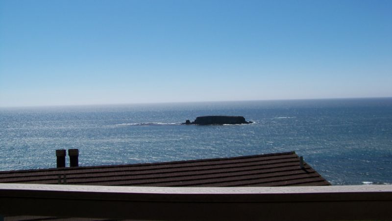 Balcony view of ocean.