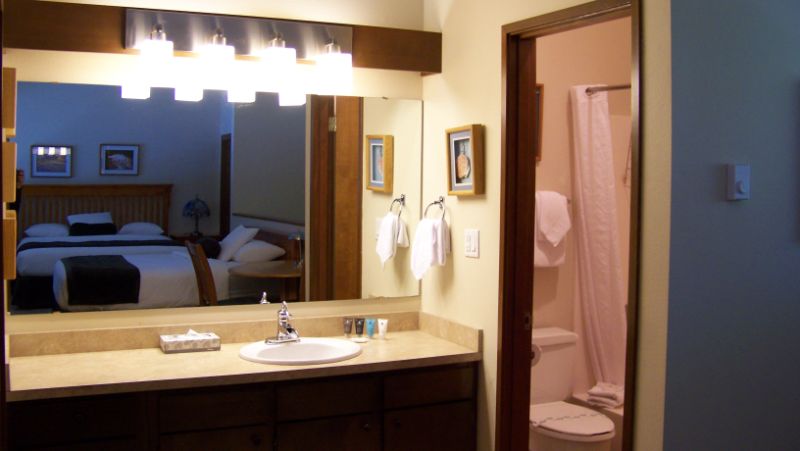 En suite sink and vanity.