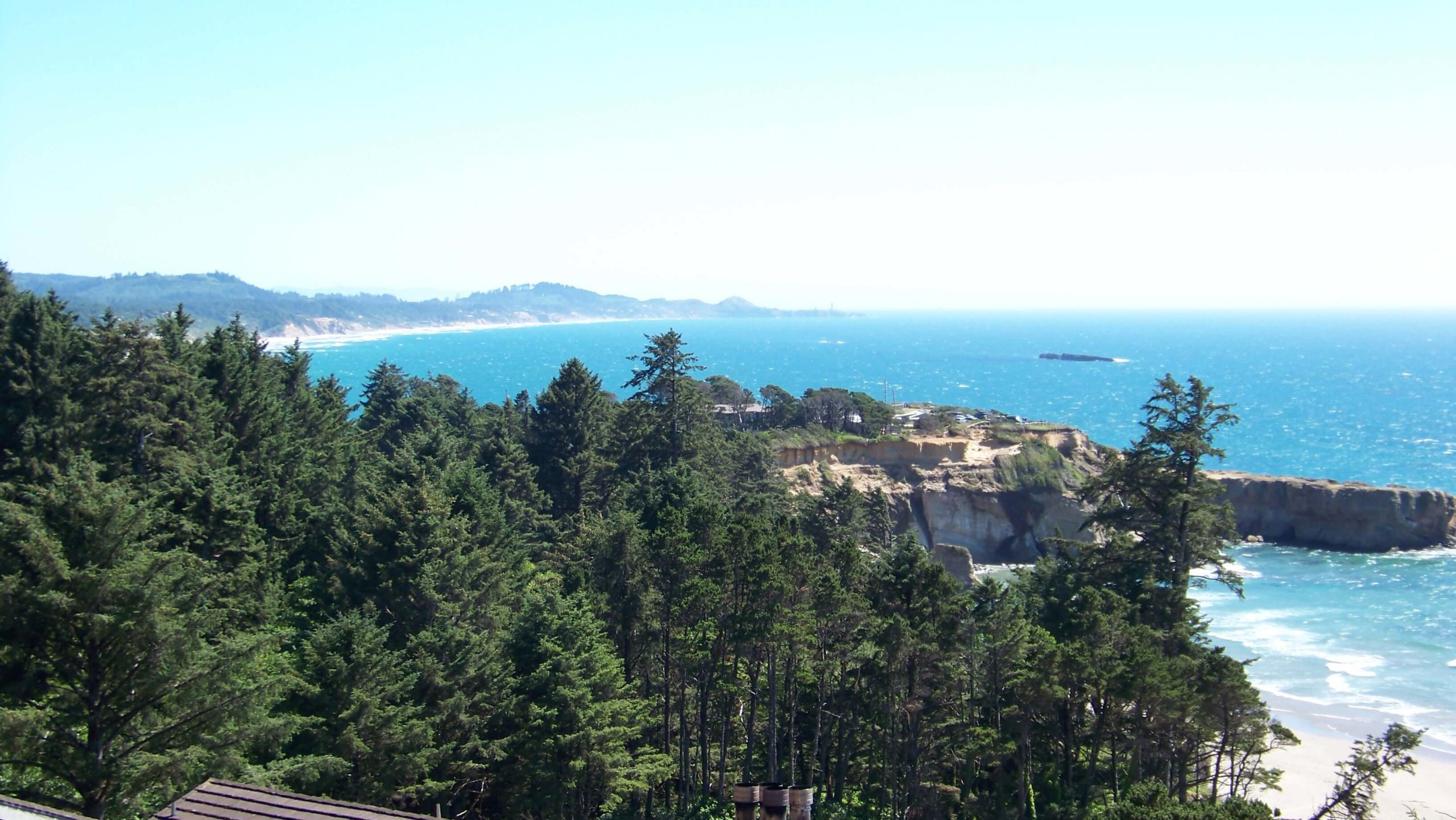 A cliff ledge view from The Inn at Otter Crest, located near Depoe Bay.